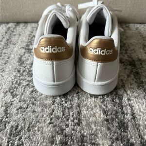 Adidas White Lace-Up Sneakers